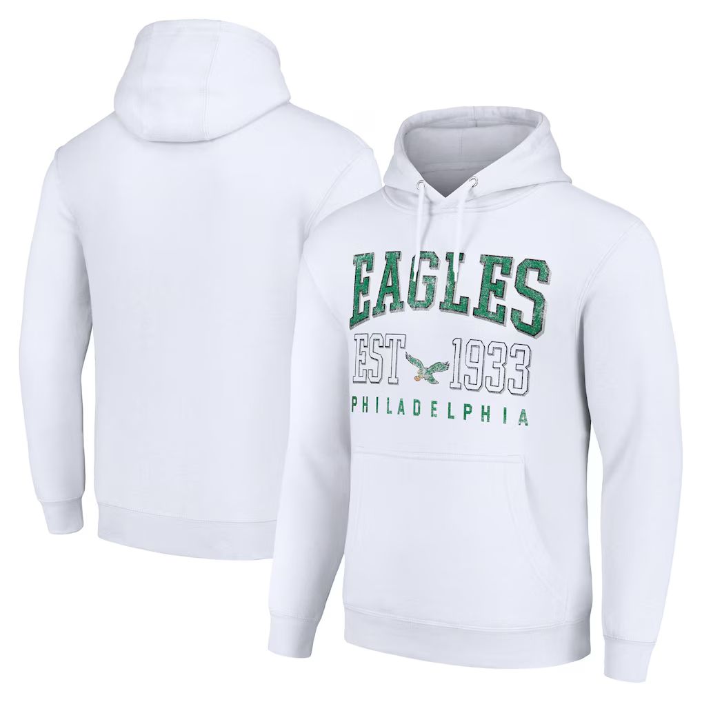 Men 2026 NFL Philadelphia Eagles white Hoodie hooded style 02